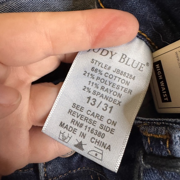 NEW Judy Blue Dark Blue Flare Jeans High Waist - Picture 11 of 11